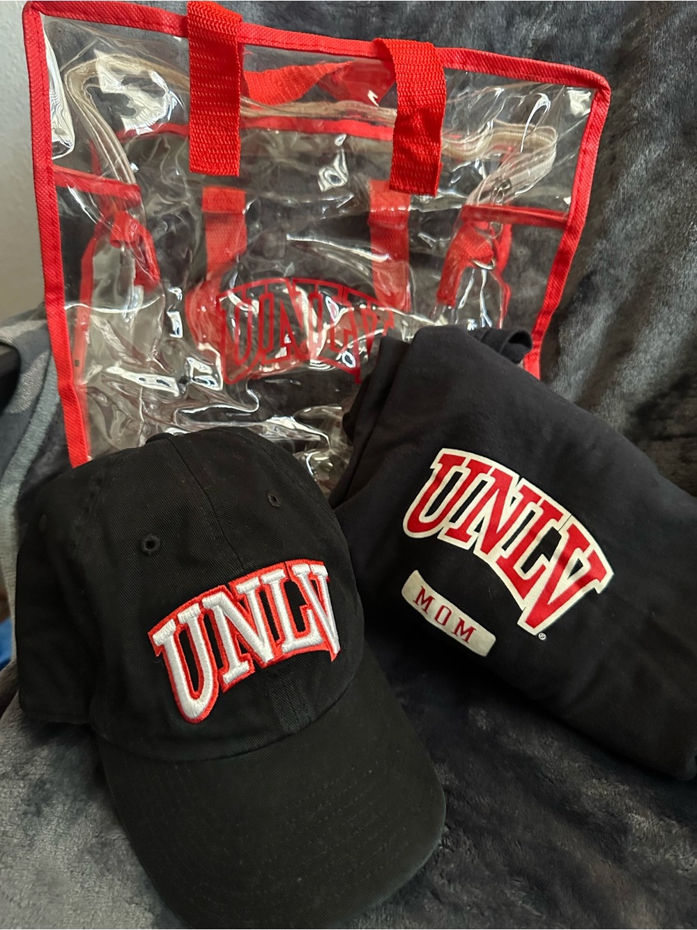 UNLV Rebels Black and Red Clear Tote Bag - Branded